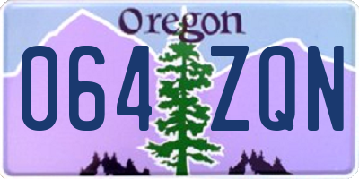 OR license plate 064ZQN