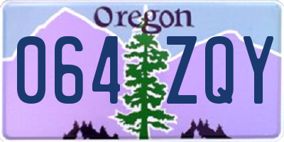 OR license plate 064ZQY