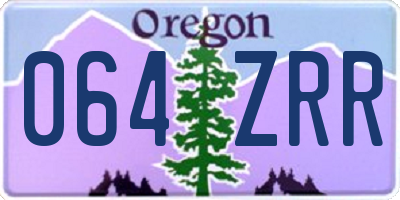 OR license plate 064ZRR