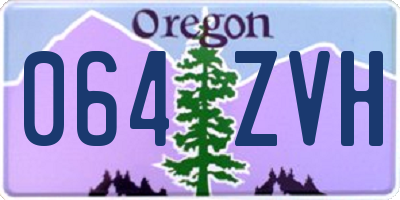 OR license plate 064ZVH