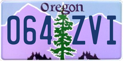 OR license plate 064ZVI
