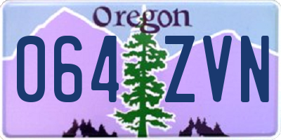 OR license plate 064ZVN