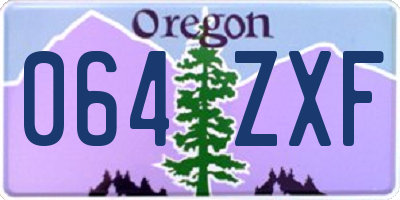 OR license plate 064ZXF