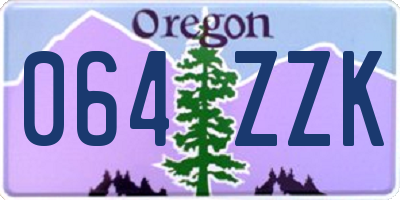 OR license plate 064ZZK