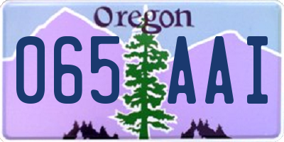OR license plate 065AAI