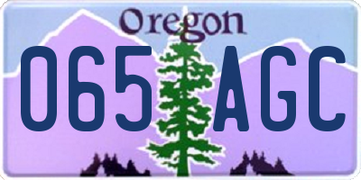OR license plate 065AGC