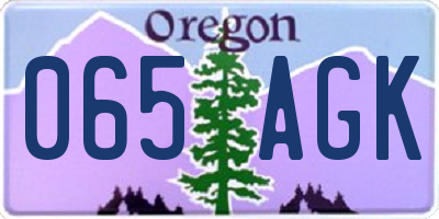 OR license plate 065AGK