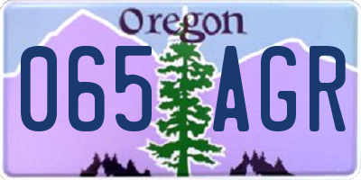 OR license plate 065AGR