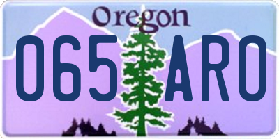 OR license plate 065ARO