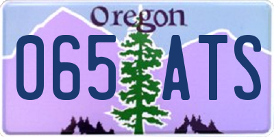 OR license plate 065ATS