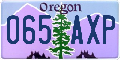 OR license plate 065AXP