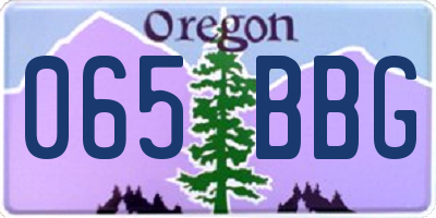 OR license plate 065BBG