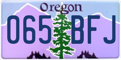 OR license plate 065BFJ