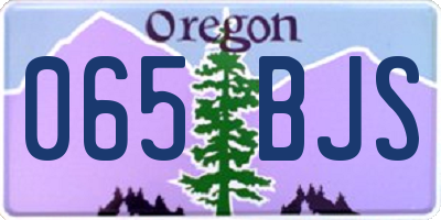 OR license plate 065BJS