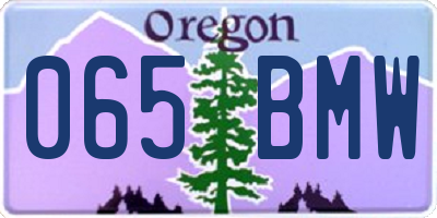 OR license plate 065BMW