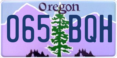 OR license plate 065BQH