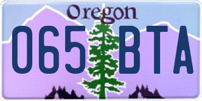OR license plate 065BTA