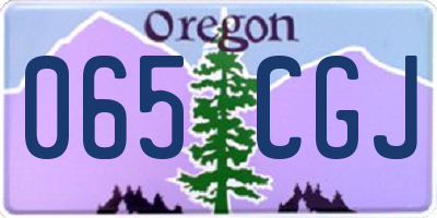OR license plate 065CGJ