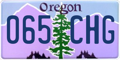 OR license plate 065CHG