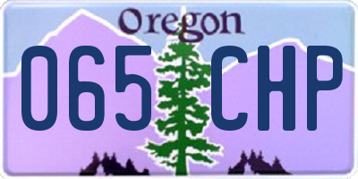 OR license plate 065CHP