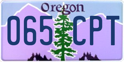 OR license plate 065CPT