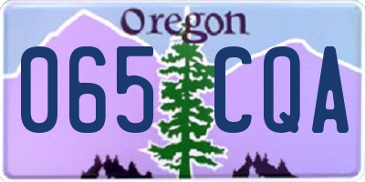 OR license plate 065CQA