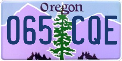 OR license plate 065CQE