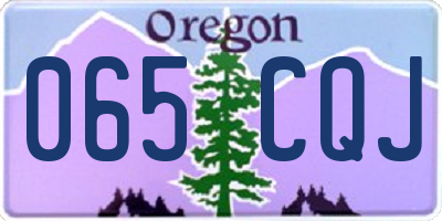 OR license plate 065CQJ