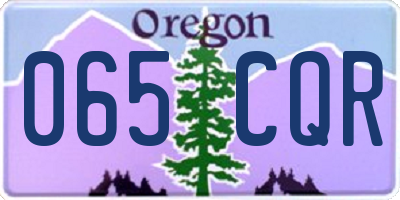 OR license plate 065CQR