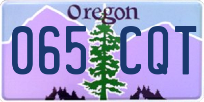 OR license plate 065CQT