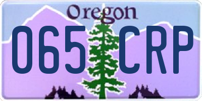 OR license plate 065CRP