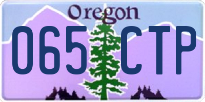 OR license plate 065CTP
