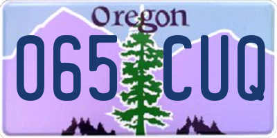 OR license plate 065CUQ