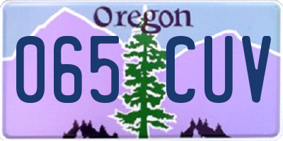 OR license plate 065CUV