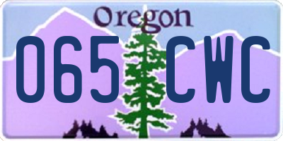 OR license plate 065CWC