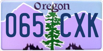 OR license plate 065CXK