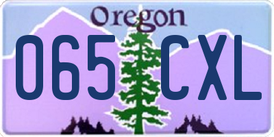 OR license plate 065CXL