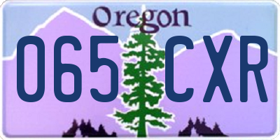 OR license plate 065CXR