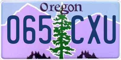 OR license plate 065CXU