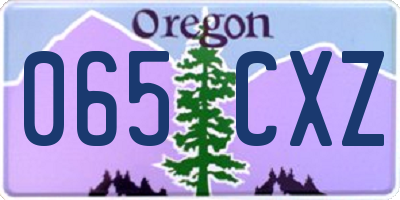 OR license plate 065CXZ