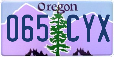 OR license plate 065CYX