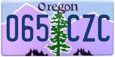 OR license plate 065CZC