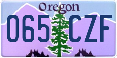 OR license plate 065CZF