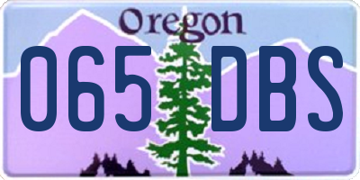 OR license plate 065DBS