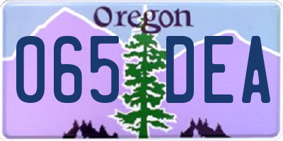 OR license plate 065DEA