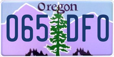 OR license plate 065DFO