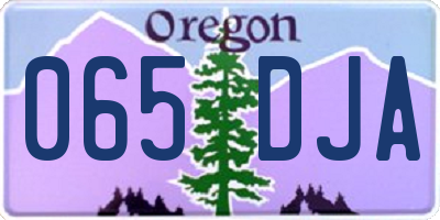 OR license plate 065DJA
