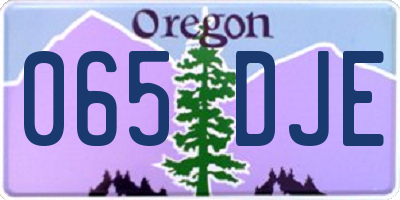 OR license plate 065DJE