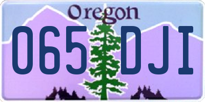 OR license plate 065DJI
