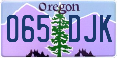 OR license plate 065DJK